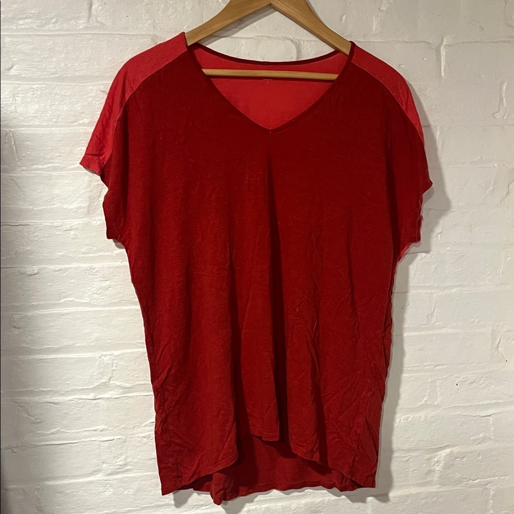 Eileen Fisher Linen Oversized Small V-neck Dolan Sleeve Blouse